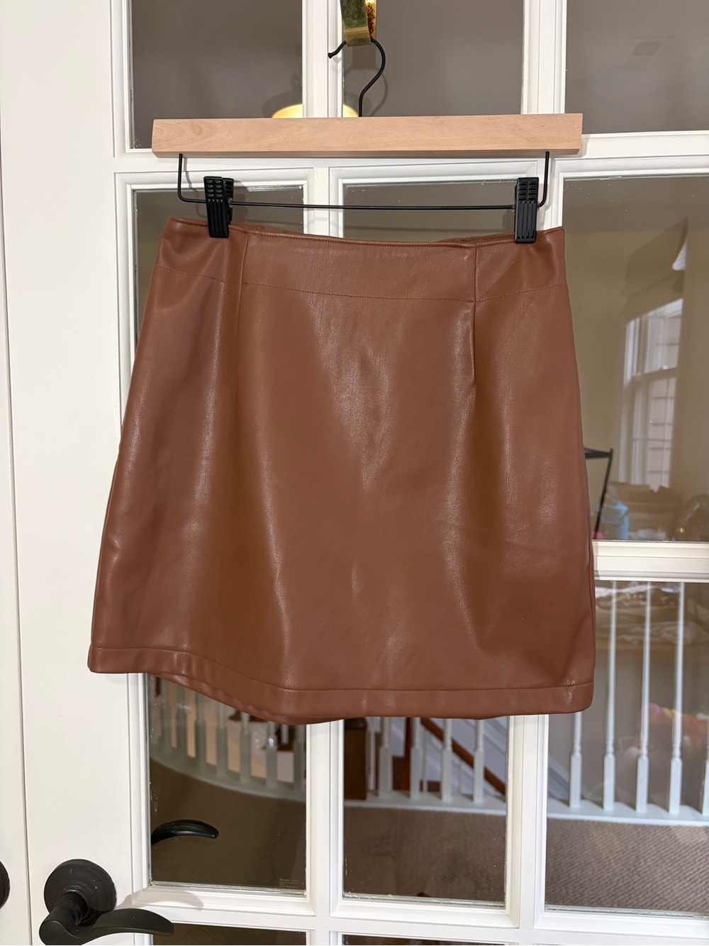 Abercrombie Women’s Faux Leather Mini Skirt in Brown